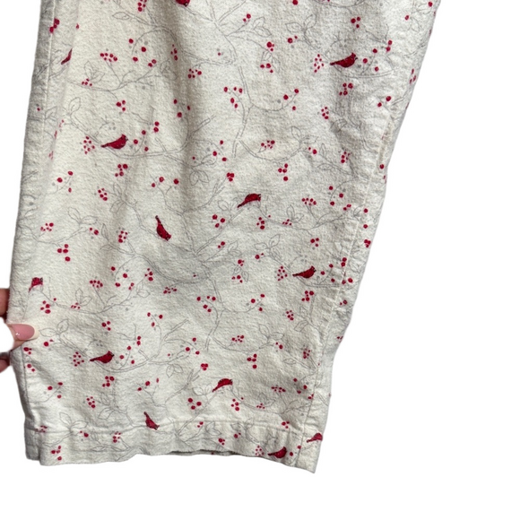 Charter Club Cream Pajama Set with Red Trim - Picture 4 of 12